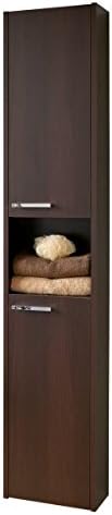 Tall Cupboard 'Melinda' Bathroom Cabinet Bathroom Cabinet Decoration Dark Wenge