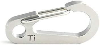 CoolBuyMall® Titanium Quick Release Keychain Carabiner Snap Hook and Key Ring Super Durable EDC Keychain Set (35mm Hook)