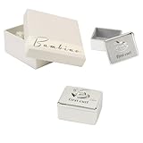 Bambino Baby Christening Gifts. Silverplated First Curl Keepsake Box with Rocking Horse Decoration