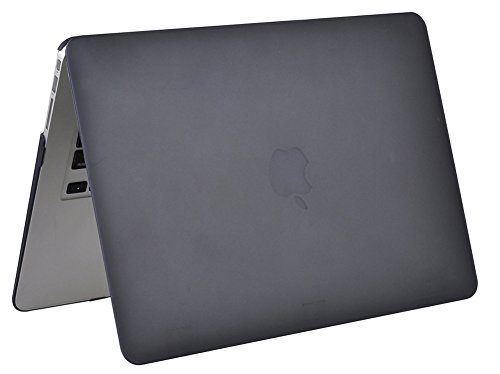 Topideal Schutzhülle, 3 in 1 Gummierte Matte, Seidenmatten, Satins, keramische Elemente, Schutzhülle für MacBook Air 33,8 cm (Modell: A1369 und A1466) + Tastatur-Cover + Displayschutzfolie schwarz EU/UK Keyboard Version - 6