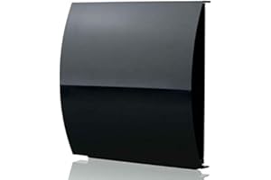 BLAUBERG UK 4 Inch External Wall Vent Cover with Sound Baffle & Air Filter – Non-Flammable Hood for Extractor Fans, Heat Recovery & Ventilation Systems – Draft Proof & Energy Saving [Class A+++] Black