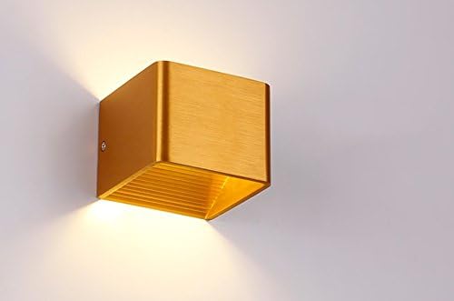 yxhflo The Nordic modern creative bed living room wall lights bedroom LED rectangular transit corridor wall lights before mirror lamp Wall lamp,10cm brushed Kim Jung-white