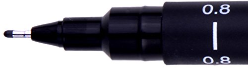 Uni Pin Fineliner-Zeichenstifte verschiedene Schreibspitzengrößen 5 Stück schwarze Tinte - 11