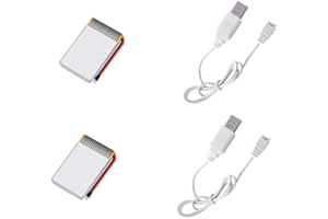 AVIALOGIC 2PCS 3.7V 500mAh batteria al litio con caricatore USB per drone Q9s