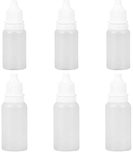 AFASOES 10 x 30 ml kleefflessen, lege plastic flessen voor Apreton-flessen met metalen lijmstift voor oliën, inkt, lijm 2 x trechter