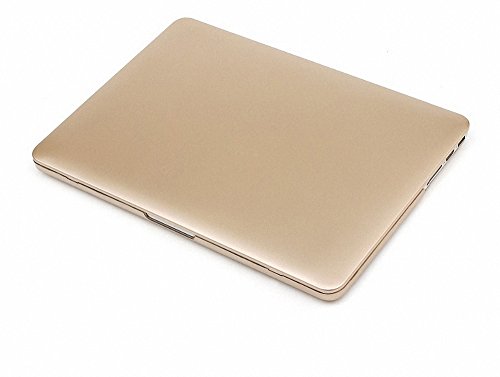 Metallische Champagner Gold Durch gummierte Hard Shell, Elegantes und leichtes 2-Part Hard Case Cover Schutz Hülle, Ultra Slim matt gold farbe für MacBook Pro Retina 13″ - 8