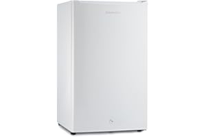 Subcold Eco100 LED Under-Counter White Fridge | Freestanding Refrigerator | Solid Door with Chiller Box | LED Light + Lock & Key | Energy Efficient (95L, White)