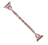 Uhrenband Uhrenarmband Uhrenarmbänder X-förmiges Metall Rostfreier Stahl Stahlgürtel mit Diamant Unisex Manuelle Einstellung 175 * 22/38 / 42mm (42mm, Gold)