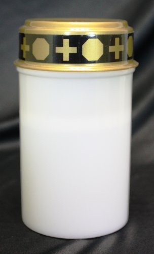 LED Grablicht mit Flackereffekt / Betriebsdauer bis zu 1200 Std / inkl. Batterien in weiß / LED leuchtet in rot - 2