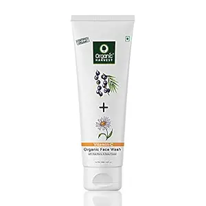 Organic Harvest Skin Illuminate Vitamin C Face Wash for Tightening, Whitening & Brightening Skin, Infused With Acai Berry and Daisy Flower, 100% Organic, Paraben & Sulphate Free ? 100gm