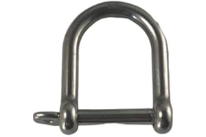 US STAINLESS Stainless Steel 316 Wide D Shackle