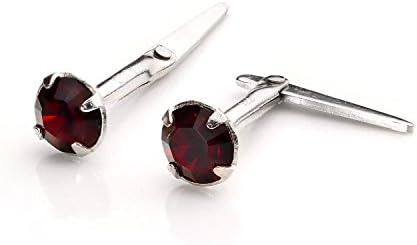 Sterling Silver Andralok Stud Earrings with 3mm Crystal
