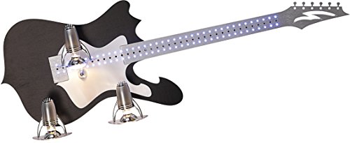 Preisvergleich Produktbild GITARRA Kinderlampe leuchtenladen Kinderleuchte Sperrholz / Metall / Kunststoff schwarz / weiß / Silber Kinderzimmer Wandlampe E14 / R50 40W