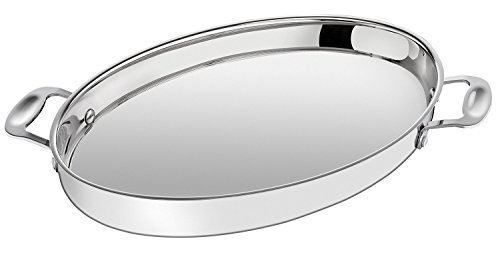 Tefal E85706 Jamie Oliver Edelstahl 2in1 Multi Bräter 8,5 L – 38×25,5 cm, Induktionsgeeignet, mit Induktionsdeckel 4,5 L (Deckel als Pfanne nutzbar) - 4