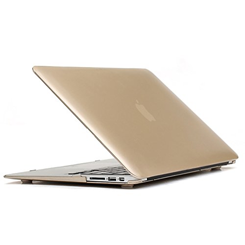 Macbook Air 11 Hülle,TECOOL [Ultra Slim Serie] Plastik Hartschale Schutzhülle Snap Case,Silicon Tastatur Abdeckung und Schirm Schutz Tasche Cover Zubehör für Apple MacBook Air 11.6 Zoll – Gold - 3