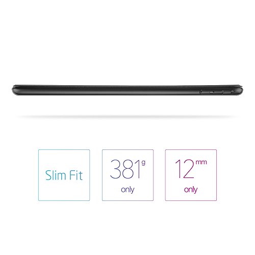 iPad Pro 12.9 (2015 Moell) Hülle, ESR® Auto Schlaf/Aufwachenen Funktion PU Ledertasche mit Translucent Rücken Abdeckung (Silikon Rahmen + Hart PC Zurück) mit Kühlloch Schutzhülle für iPad Pro 12.9 (Schwarz) - 6