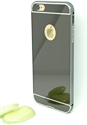 Mirror Bumper iPhone Case Mirrored Soft Case Mobile Phone Case Cover For Iphone 6/6S Plus Mirror, Black Ground gilt-edged 3D Bling Mobile Phone Case Bumper ULTRA SLIM Mirrored Cover Hard Back Thin Case Back Cover Phone Case for Apple Worlddig Ital