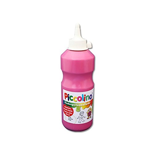 Schulmalfarbe PICCOLINO Kindergarten Malfarbe pink 500ml - Kindermalfarbe auf Wasserbasis & absolut unbedenklich
