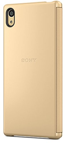 Sony SCR42 - Cubierta de dise  o con ventana para Xperia Z5  color dorado