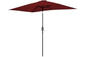 GREEN BAY Greenbay 2x3m Garden Parasol Umbrella Patio Outdoor Sun Shade Aluminium Crank Tilt Mechanism Wine