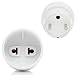 Produktbild RUHRBASIS Reiseadapter Adapter Stecker Reisestecker EU Deutschland (Schuko 2-Pin) auf Typ E/L (Südeuropa) für Frankreich | Italien | Portugal | Spanien | Griechenland usw. - weiß