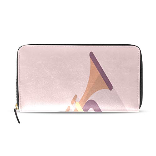 Preisvergleich Produktbild Wietops Musik Klassische Trompete Audio Art Passport Kupplung Geldbörsen Reißverschluss Geldbörse Handtasche Geld Organizer Tasche Kreditkarteninhaber Für Dame Frauen Mädchen Männer Reise Geschenk