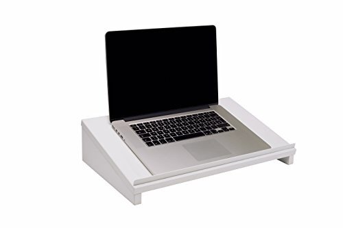 Design Vorlagenhalter Dokumentenhalter Laptophalter Weiss B / H / T 50 x 12 x 30 cm - 2