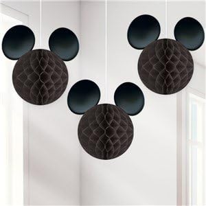 Mickey Mouse Honeycomb Hanging Decorations (Pack of 3)