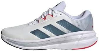 adidas Uomo Questar 3 Running Shoes, Cloud White/Core Black/Pure Ruby, 44 EU
