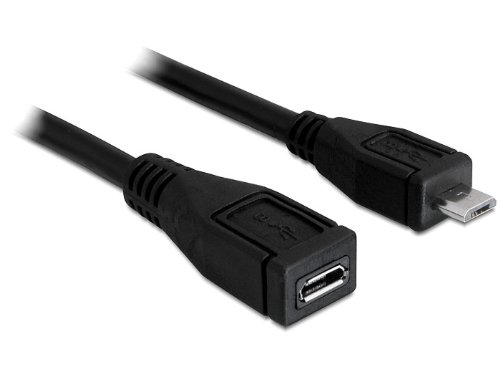 Delock Kabel USB Verlängerung micro-B Stecker zu micro-B Buchse 1m