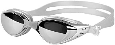 High Quality Anti-fog Mirror Myopic Optical Swimming Goggles (Diopter -1.00 to -10.00), Gift Ideas! (Silver, -5.5)