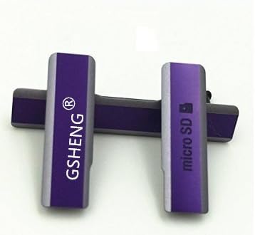 USB Charging Port Dust Plug Cover Flap For Sony Xperia Z1 Micro SD Card port SIM Card port Cover Cap C6902 C6903 L39h (PURPLE)