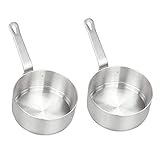 edelstahl kochtopf 100 l Farbe silber FLAMEER 2 x Edelstahl Milchtopf Simmertopf Kochtopf Klein Nudeltopf Spaghettitopf