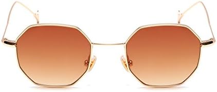 Free Rose Vintage Style Square Shape Sunglasses Flat Mirror (Light Bronze)
