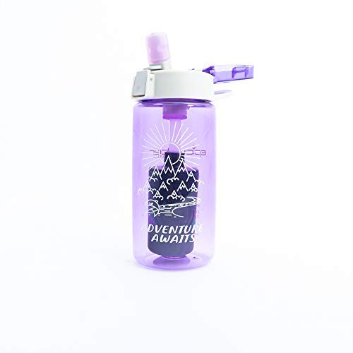 Epic Water Filters The Kiddo - Botella de filtración de Agua para niños, Color Morado, sin BPA, Elimina Plomo, Cloro, arsénico, Cromo 6, PFOA, PFOS, TTHM, glifosato
