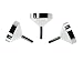 3 X SMALL SILVER METAL FILLING FUNNELS - DIAMETER OF MOUTH 2.3CM