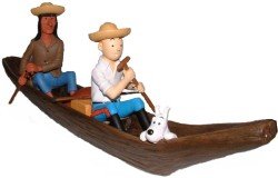 Moulinsart Figurine Moulinsart: Tintin et l'indien dans la pirogue - 46956 (2014)