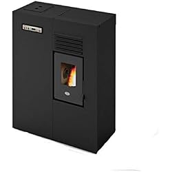 Poêle à Granules Slim Matilde Eva Calor 4 Kw Noir Grainé