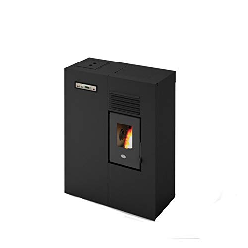 Poêle à Granules Slim Matilde Eva Calor 4 Kw Noir Grainé