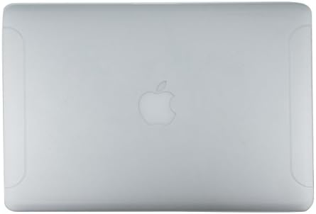 XIMENG Case for MacBook 13 Retina Display, Matte Rubberized Plastic Apple Logo See Through Cover for Mac Pro 13.3"(No CD-ROM) A1502 A1425, White