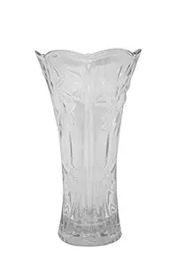 AASA Crystal Vase Centerpiece Flower Pot for Table, Transparent, 50 Gram, Pack of 1