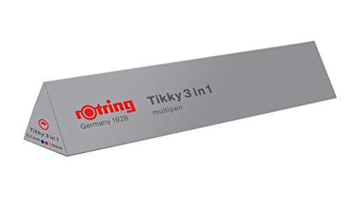 rOtring Tikky 3 in 1 Druckbleistift / Kugelschreiber / Marker (0,5 mm, schwarzer Korpus, Schreibfarbe schwarz und rot) - 7