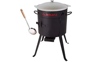 rukauf. Set Utschak 37 cm + 9 litres Kazan Kazan en aluminium + écumoire/cuisine de champs chaudière à goulasch four à feu extérieur