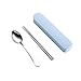 Produktbild Igemy 2 STK Gabel Löffel Reisebesteck Portable Reiseutensilien (Blau)