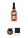 Produktbild Evan Williams Single Barrel Bourbon Whisky 0,7 Liter + Kentucky Bourbon Himbeer-Marmelade 150 Gramm Glas + Schiefer Glasuntersetzer eckig ca. 9,5 cm Durchmesser