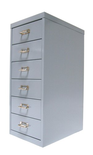 Schubladenschrank, 66x28x40cm, 6 Schubladen, silbergrau, Marke: Szagato (Büroschrank, Werkzeugschrank, Werkstattschrank)
