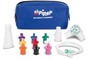 O2 MED Pipep Kit per Ginnastica Respiratoria con doppia valvola, 9 Resistenze e Boccaglio