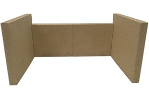 SCHOTT ROBAX HD Stove Glass UK Ltd - Aarrow Ecoburn 5 Plus Heat Resistant Premium Replacement Vermiculite Fire Brick Set Easy Fit