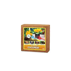 TrustBasket Cocopeat 1 kg Block | Expands Upto 5 litres of Powder | Hydroponic Plants, Kitchen Gardening and Terrace Gardening