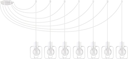 Preisvergleich Produktbild Aura square 7 Überhang Lichter Überhang Pendelleuchten Weiß gloss